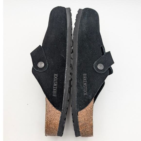 Birkenstock Boston Soft Footbed Suede Black Suede Unisex Clogs US W10/M8 EU41 - Picture 7 of 13